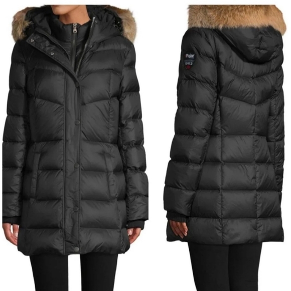 Pajar Jackets & Coats Pajar Roxy Down Fur Trim Parka Jacket Large